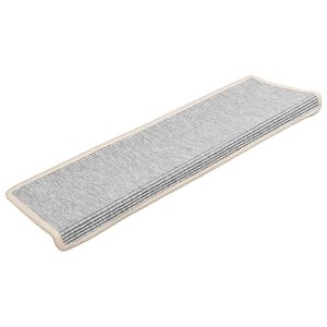 vidaXL Covorașe pentru scări, 15 buc., 65x21x4 cm, margini dreptunghiulare argintii