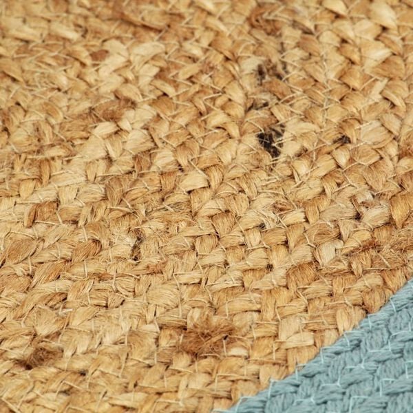 vidaXL Naproane, 6 buc., natural și verde, 38 cm, iută și bumbac