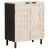 vidaXL Bufet 60 x 33 x 75 cm Lemn de mango solid Finisaj Alb Spălat