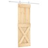 vidaXL Ușă glisantă Natural și Alb 70 x 210 cm Lemn de Pin Solid