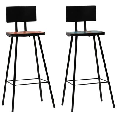vidaXL Set mobilier de bar, 3 piese, multicolor, lemn masiv reciclat