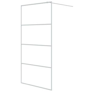 vidaXL Paravan duș walk-in, alb, 100x195 cm, sticlă ESG transparentă