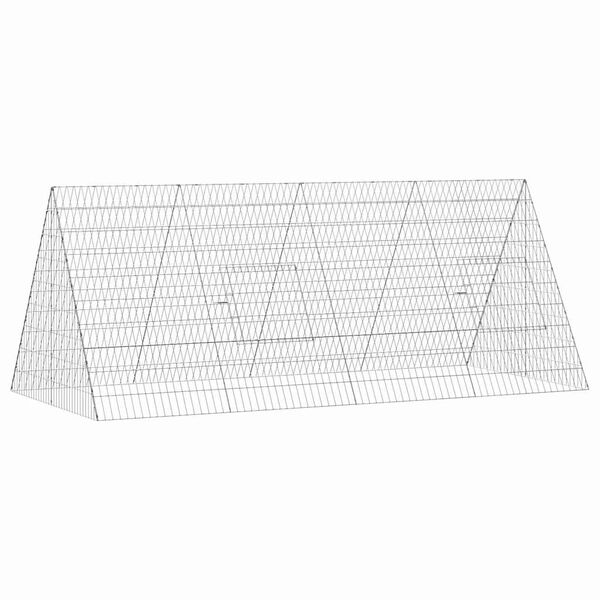 vidaXL Cușcă pentru pui Argintiu 215 x 100 x 85 cm Oțel Galvanizat