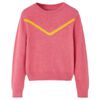 Pulover pentru copii tricotat, roz antichizat, 140
