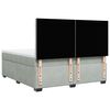 vidaXL Pat box spring cu saltea, gri deschis, 180x200 cm, catifea