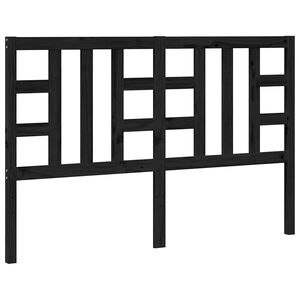 vidaXL Tăblie de pat, negru, 146x4x100 cm, lemn masiv de pin