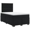 vidaXL Pat boxspring cu saltea cu headboard Negru 120 x 190 cm Catifea