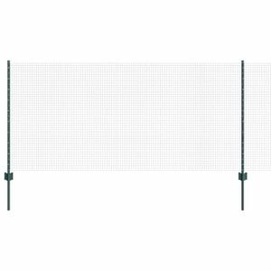 vidaXL Gard din plasă sudată cu st&acirc;lpi 25 x 1 m Oțel Galvanizat Verde