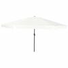vidaXL Parasol de Grădină Nisipiu 394 x 394 x 248 cm Poliester și oțel