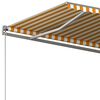 vidaXL Copertină autonomă retractabilă automat galben&alb 400x300 cm