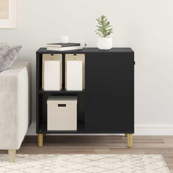 vidaXL Casa pentru pisici Negru 72 x 42.5 x 70 cm Lemn compozit