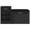 vidaXL Bancă pantofar negru extralucios, 94,5x31x57 cm, lemn prelucrat