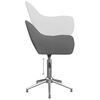 vidaXL Scaun de birou pivotant, gri deschis, material textil
