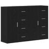 vidaXL Bufet 2 pcs Stejar Negru 60 x 31 x 84 cm Lemn prelucrat