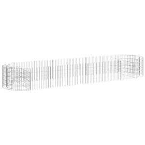 vidaXL Strat &icirc;nălțat gabion, 400x100x50 cm, fier galvanizat