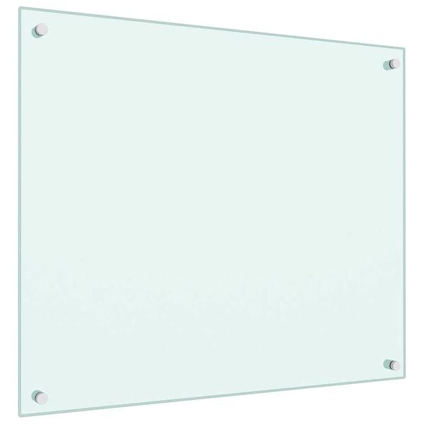 vidaXL Panou antistropi de bucătărie, culoare lapte, 70x60 cm, sticlă securizată