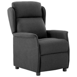 vidaXL Fotoliu recliner Gri &icirc;nchis Poliester