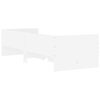 vidaXL Cadru de pat cu sertare, alb, 100x200 cm