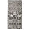 vidaXL Covor de exterior, dungi negre, 100x200 cm, țesătură plată