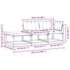 vidaXL Unități de sofa sectional de exterior cu pernă 3 Bucată natural