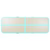 vidaXL Saltea gimnastică gonflabilă cu pompă verde 600x100x10cm PVC