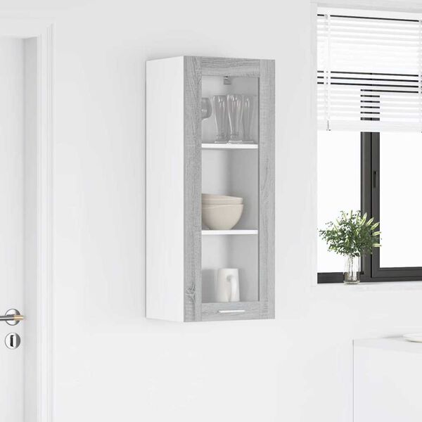 vidaXL Dulap suspendat Gri Sonoma 40 x 31 x 100 cm Lemn compozit