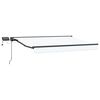 vidaXL Cadru manual de marchiză cu LED-uri Alb și antracit 3,5 x 2,5 m