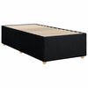 vidaXL Pat box spring cu saltea, negru, 90x190 cm, textil
