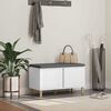 vidaXL Bancă pentru hol cu pernă cu depozitare Alb 60 x 38 x 46 cm