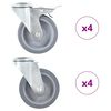 vidaXL Roți pivotante cu gaură pentru șurub, 8 buc., 100 mm