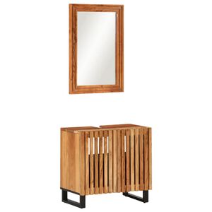 vidaXL Set mobilier de baie, 2 piese, lemn masiv de acacia