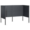 vidaXL Ecran pentru coș de gunoi 167 x 85 x 113 cm Oțel Antracit