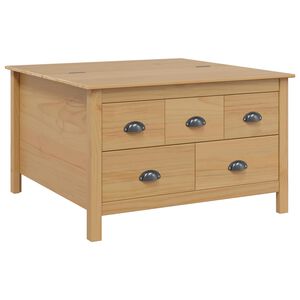 vidaXL Masă de cafea Maro miere 79.5 x 79.5 x 49 cm Lemn de pin masiv