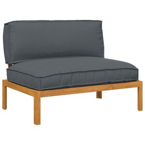 vidaXL Set de canapea Antracit 120 x 92 x 69 cm Lemn Solid de Acacia