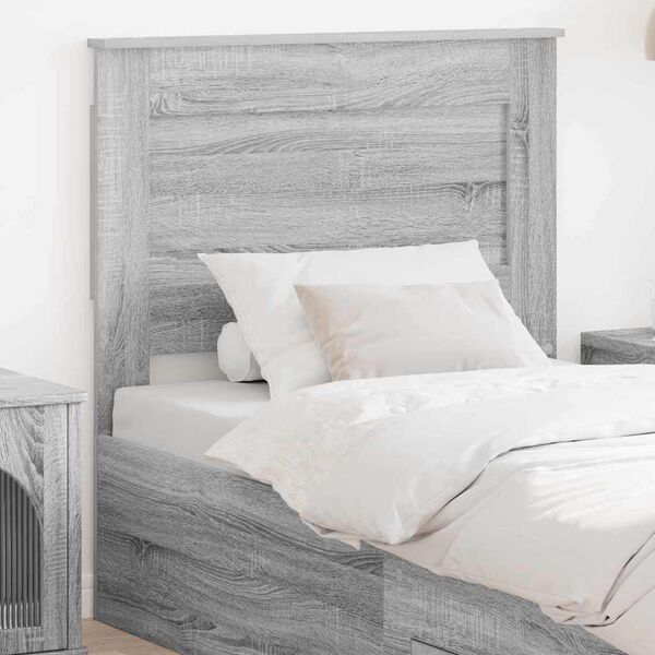 vidaXL Tăblie cap cu headboard Gri Sonoma 75 cm Lemn compozit