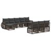 vidaXL Set de canapele pentru grădină 10 pcs Gri și gri &icirc;nchis