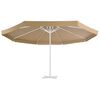 vidaXL P&acirc;nză de schimb umbrelă de soare de exterior gri taupe 515 cm