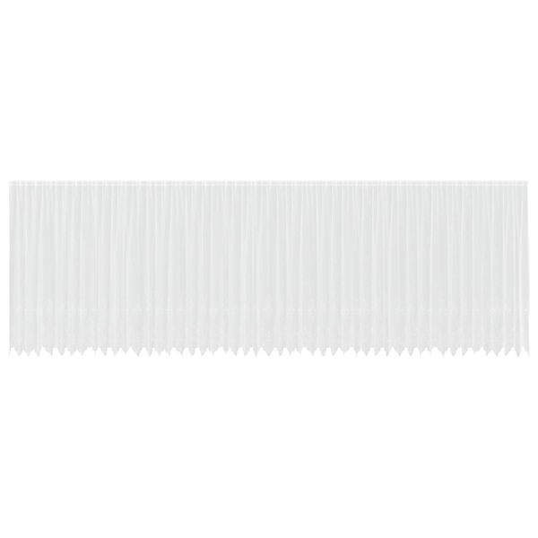 vidaXL Cortină din Dantelă cu perdele Alb 220 x 1200 cm Poliester
