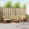 vidaXL Set de canapele de exterior cu pernă 8 pcs Natural și Bej