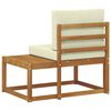 vidaXL Canapea de exterior cu pernă natural 91 x 63 x 73 cm