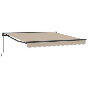 vidaXL Cadru de copertină Bej 300 x 250 cm Poliester cu Acoperire PU