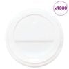vidaXL Capace pentru ceași cafea din h&acirc;rtie 8oz 1000 buc plastic alb