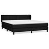 vidaXL Pat box spring cu saltea, negru, 180x200 cm, catifea