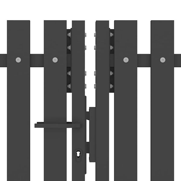 vidaXL Poartă de grădină din oțel, 400x125 cm, antracit