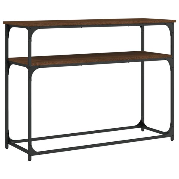 vidaXL Măsuță consolă, stejar maro, 100x35,5x75 cm, lemn prelucrat