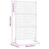 vidaXL Ecran de intimitate Gri 100 x 50 x 180 cm Oțel