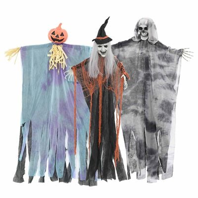 Fantome Halloween suspendate 3 buc. multicolore 61 x 97 cm