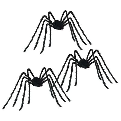Decorațiune păianjen Halloween 3 buc. neagră 200 cm