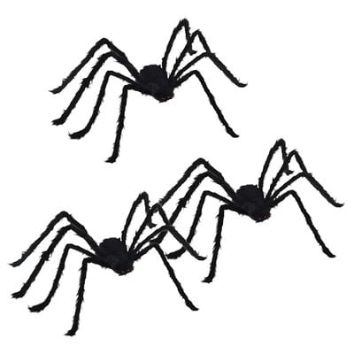 Decorațiune păianjen Halloween 3 buc. neagră 150 cm
