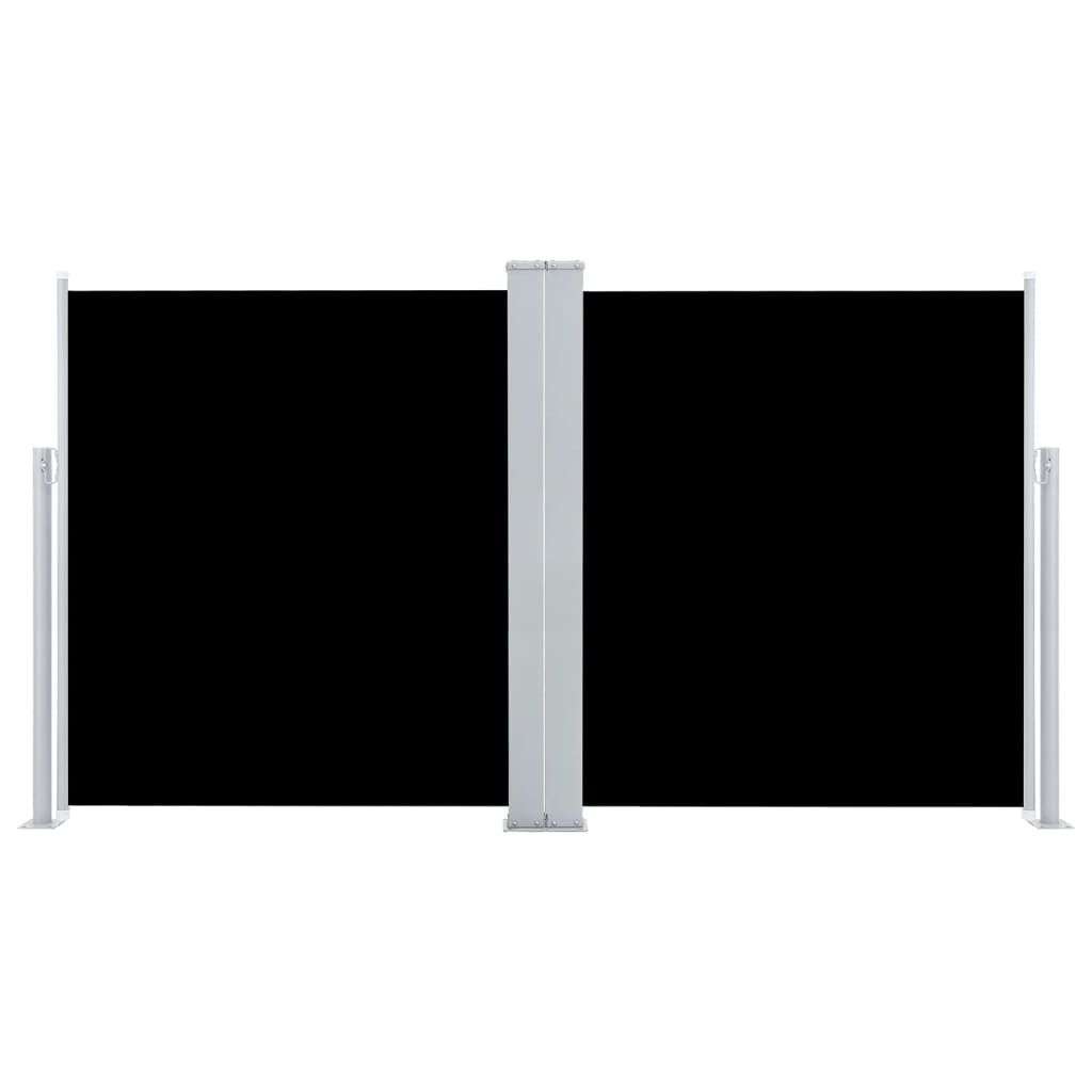 vidaXL Copertină laterală dublă retractabilă, negru, 170 x 600 cm